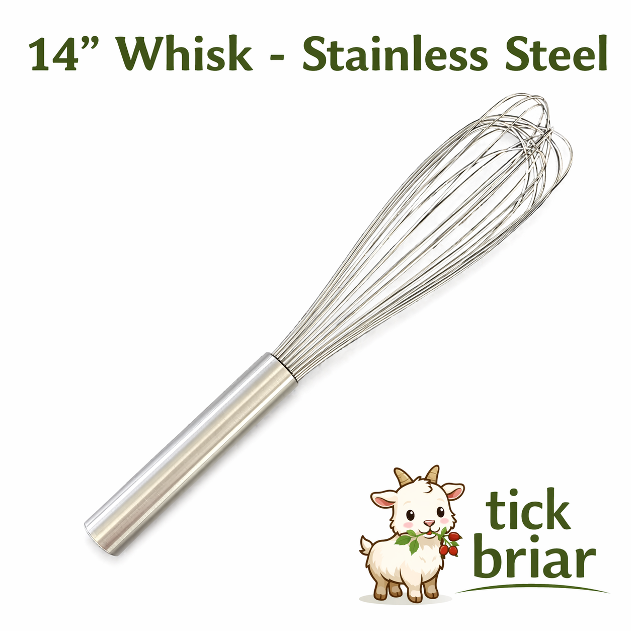 14" Stainless Steel Fine Curd Cutting Whisk- For Curds Smaller Than 1/4”