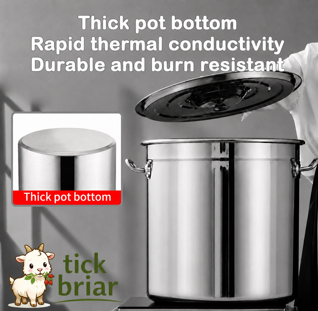 Stainless Steel Pot - 20QT - 5 GAL. Lightweight for easier curd pouring.