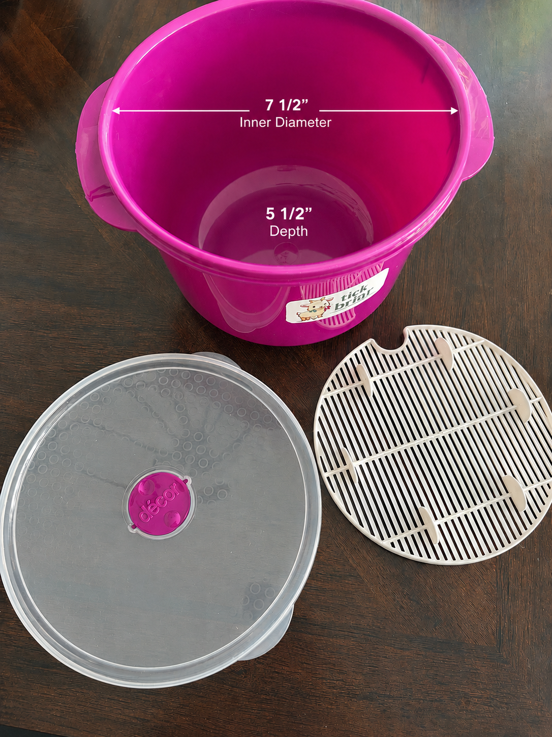 Cheese Brining Bucket with Submersion Insert | (3 Liter)