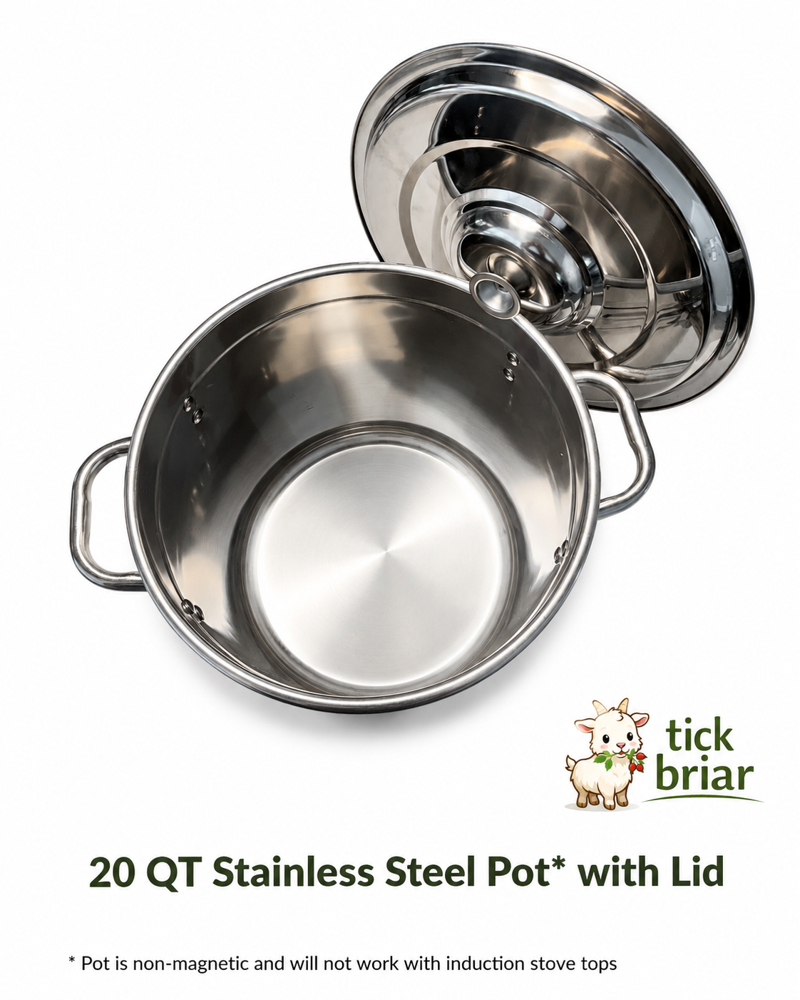 Cheesemaking Equipment Bundle, 20 QT Stainless Pot with Lid, Curd Knife, Whisk, Slotted Spoon, Butter Muslin, Spray Bottle