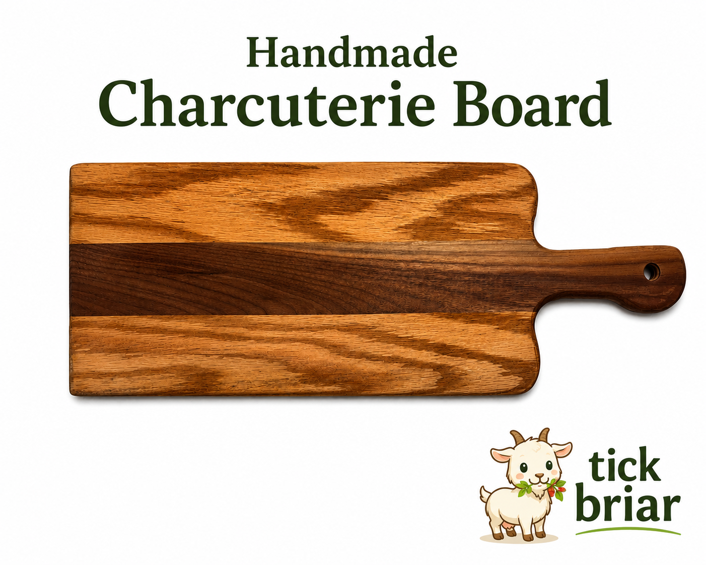 Rustic Handmade Charcuterie Board Oak and Maple
