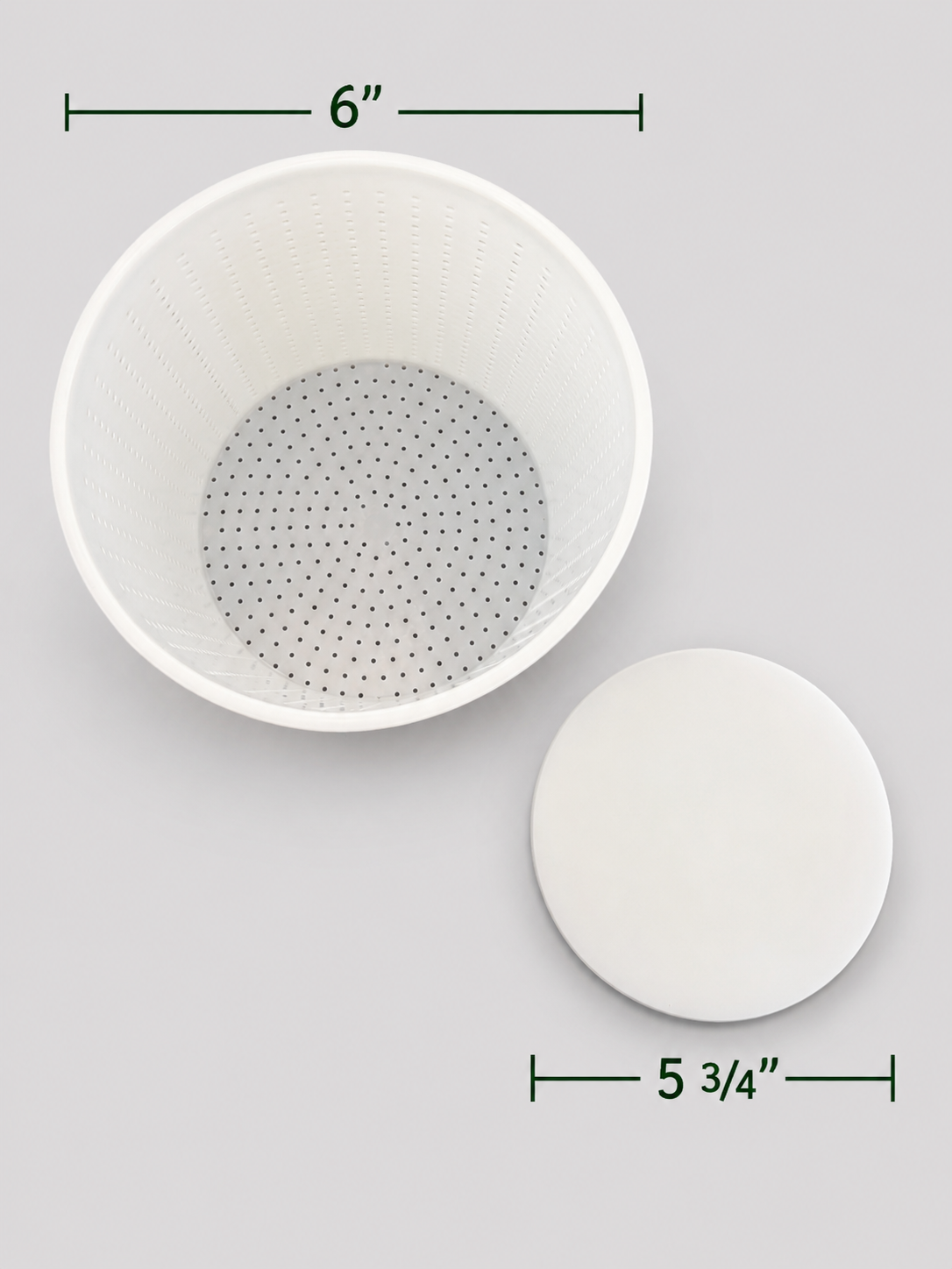 Cheese Mold and Follower- 2 to 4 gallon capacity, soft and hard cheeses.