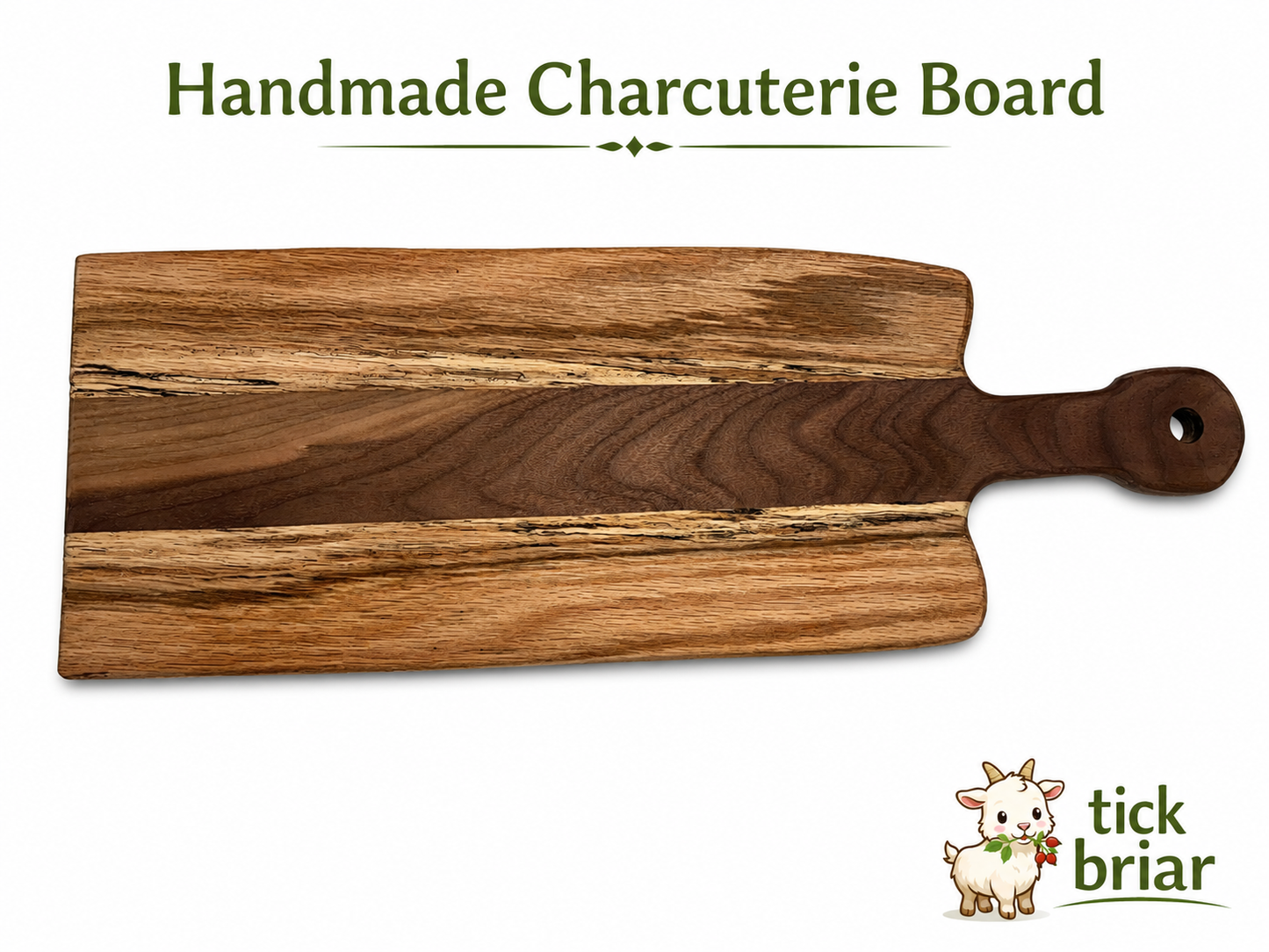 Rustic Handmade Charcuterie Board Oak and Maple