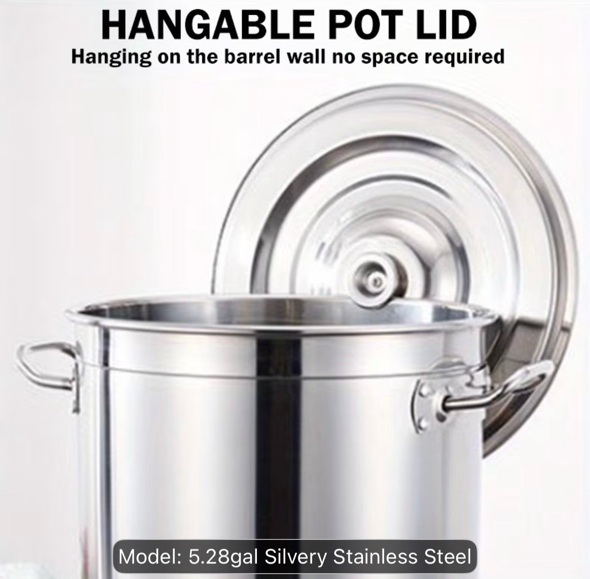 Stainless Steel Pot - 20QT - 5 GAL. Lightweight for easier curd pouring.