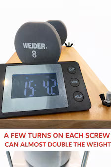 With a few turns of the screws a weight press can easily over press. 