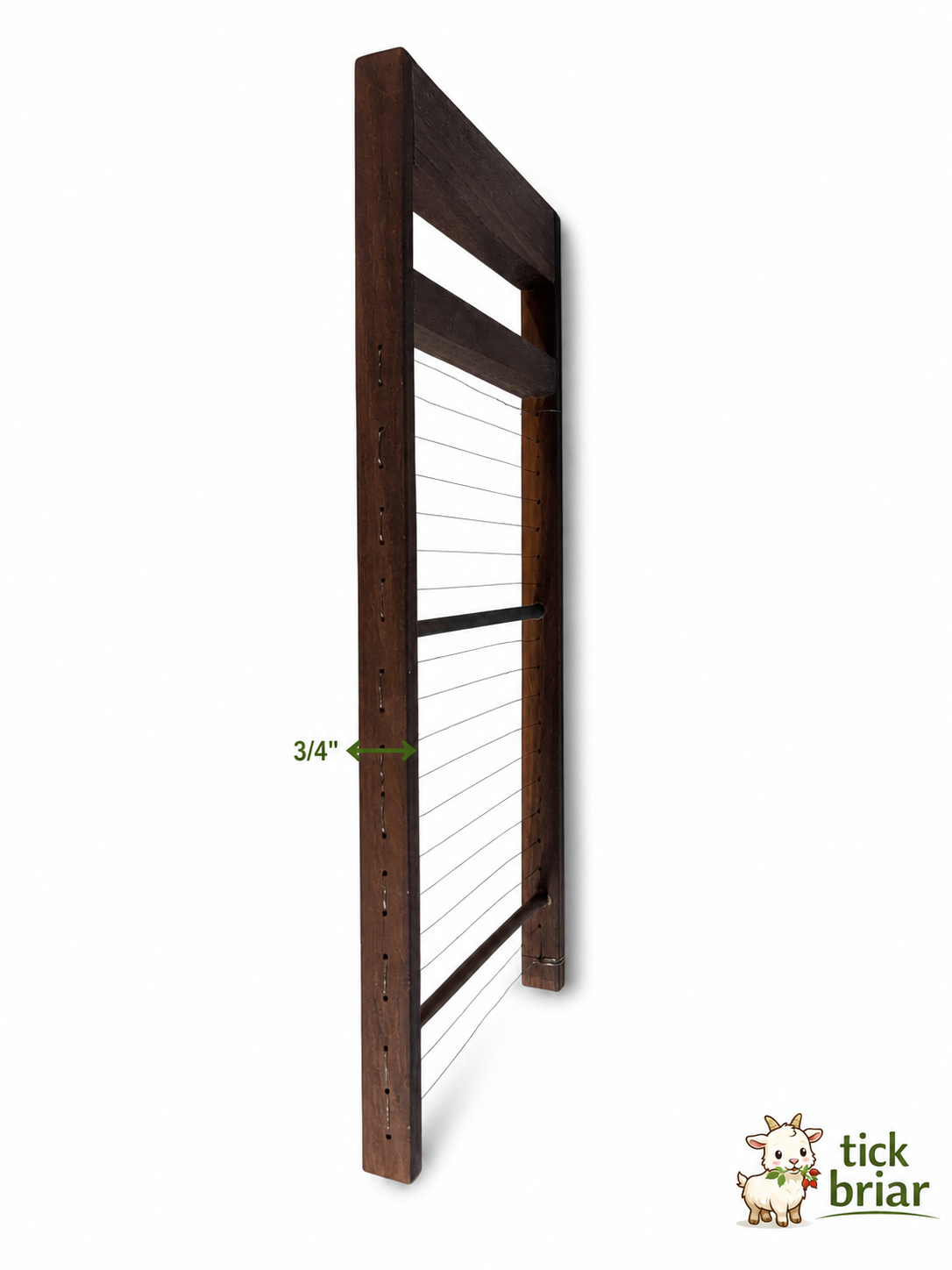 Curd Cutter/Cheese Harp - Handmade from Walnut - 1/2" Curds - Stainless Steel Strings