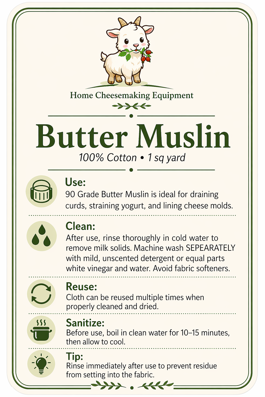 Butter Muslin 1+ sq. yd. (Dim. 39"x36")