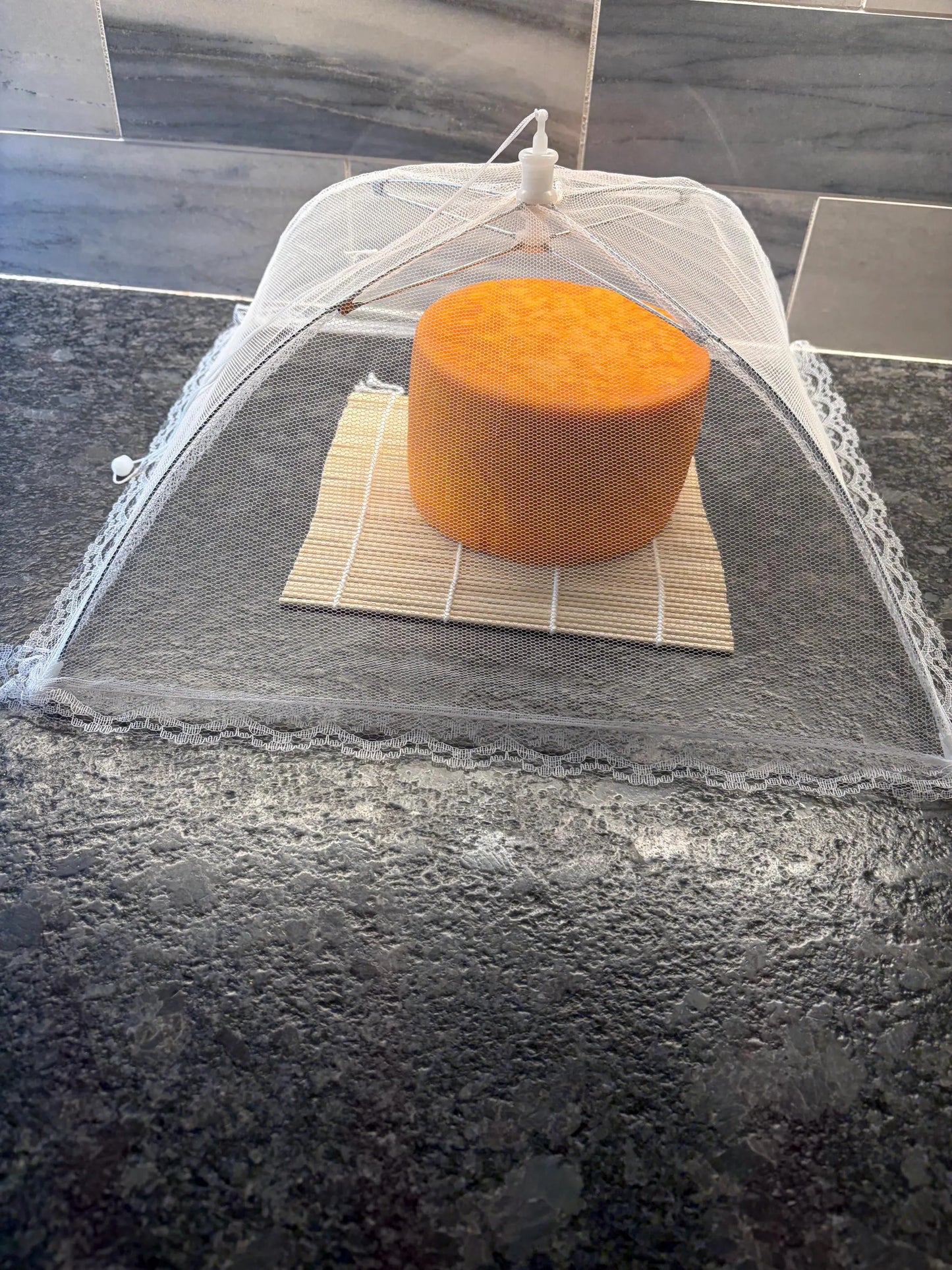 Cheese Cover Tent (3) with Bamboo Mat (Cheese not included).